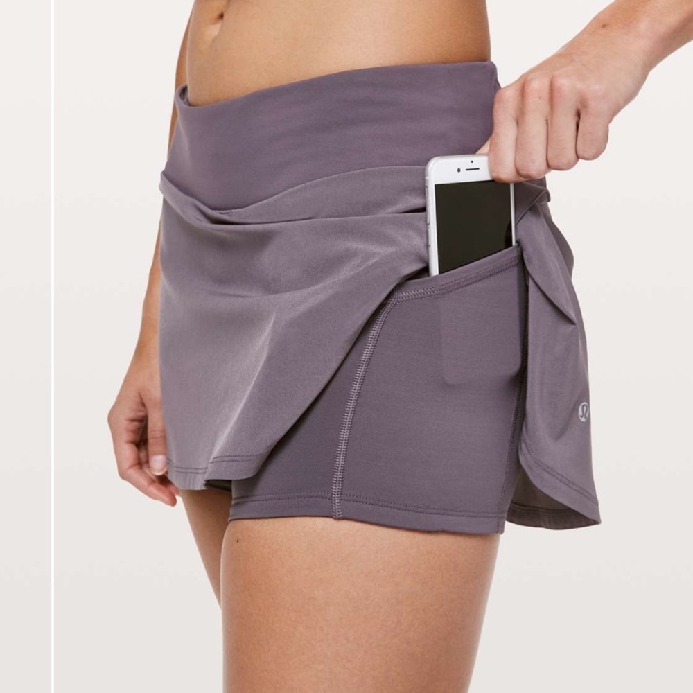 Lululemon Graphite Purple Play Off The Pleats Skirt - Picture 3 of 6
